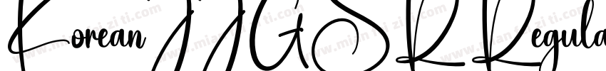 KoreanJJGSR Regular字体转换
